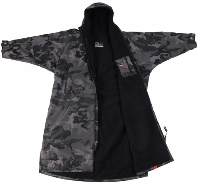 Dryrobe Adult Advance Long Sleeve Change Robe V3 S Black Camo/Black